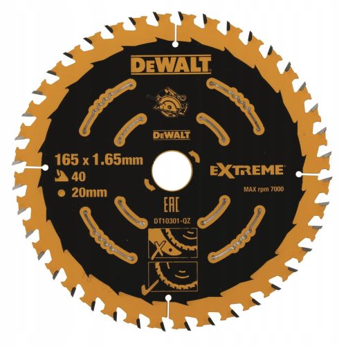 Dewalt DT10301 Pilarska Extreme 165x20 40t