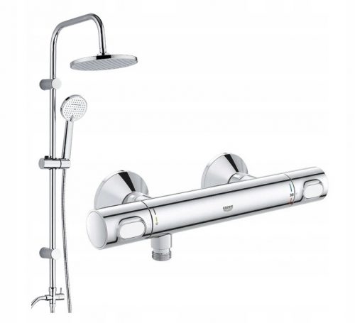 Grohe GROHTHERM 500 króm zuhanycsap + Laveo Leste exponált zuhanygarnitúra