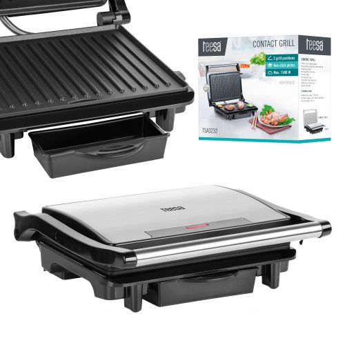  Panini elektromos grill Teesa TSA3232 ezüst/szürke 1500 W