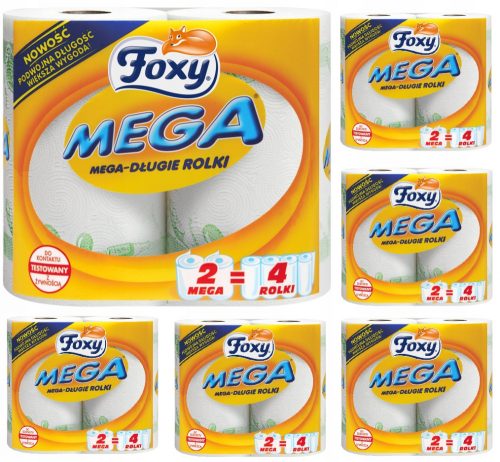 Konyharuha - 6 X Foxy Mega Paper törülköző 2 XXL görgők