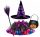 Lány jelmez - Halloween ruha Witch Witcher Broom 104/128