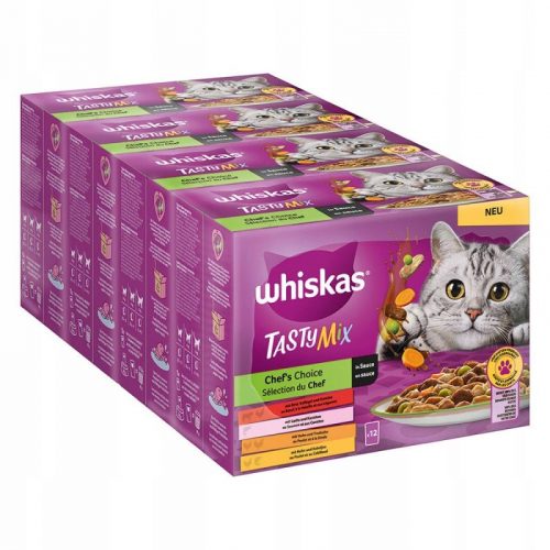 Konzerv macskáknak - Whiskas ízletes keverék Cheps választás egy szószban 24 x 85 g