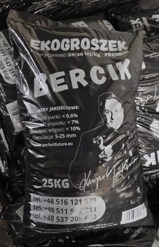  SZÉN ÖKO-PEA BERCIK 26-27 MJ 1 tonnás zsákok 25 kg