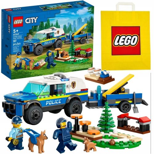  LEGO City 65319 Rendőrkutya kiképzés a terepen Autó Rendőrautó Utánfutó Rendőrség + VP papírtáska LEGO 6315792 Közepes