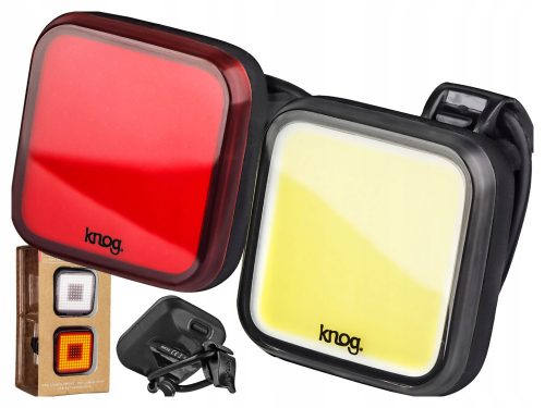 Bicikli lámpa - KNOG BLINDER SQUARE LÁMPA SZETT 200 / 100 LM USB