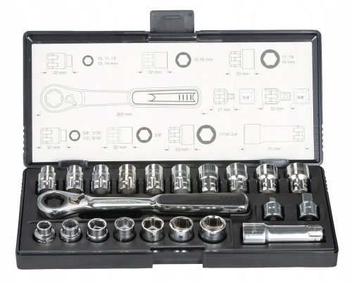 Szerszámkészletek - Key Cap 1/4 "3/8 B-65604 adapterrel