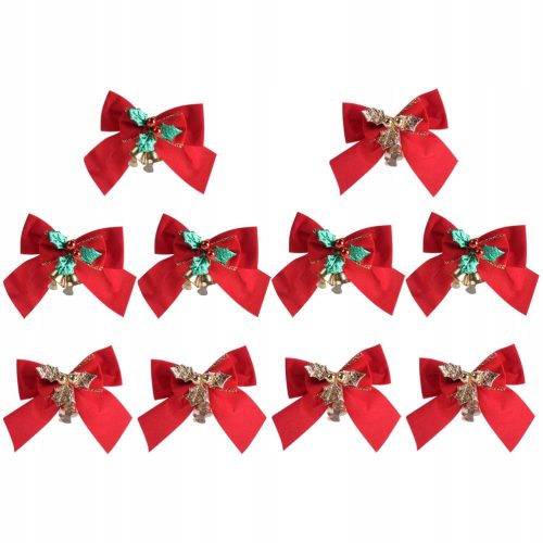 Karácsonyi díszek - 20 darab Bowknot csengő medál dekoráció egy karácsonyfához