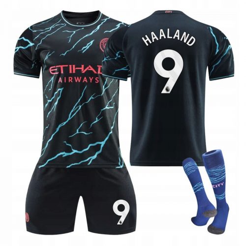 Kosárlabda ruhakészlet - Haaland No. 9 Football Jersey New Kids Kit