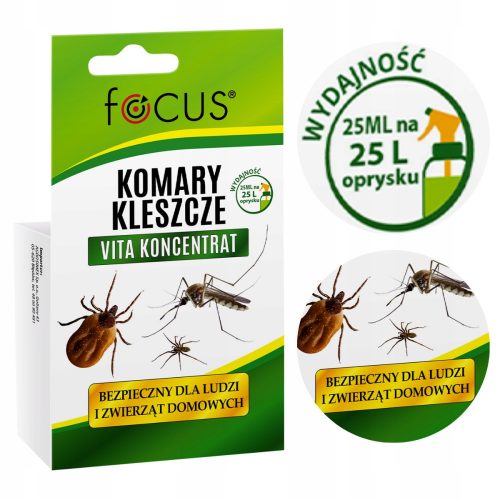  Focus kullancsok, szúnyogok és pókok ellen Focus 25 ml