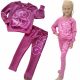 Gyermek tréningruha szett - Tracksuit Barbie Brocade rózsaszín 100% kényelmes pamut 128