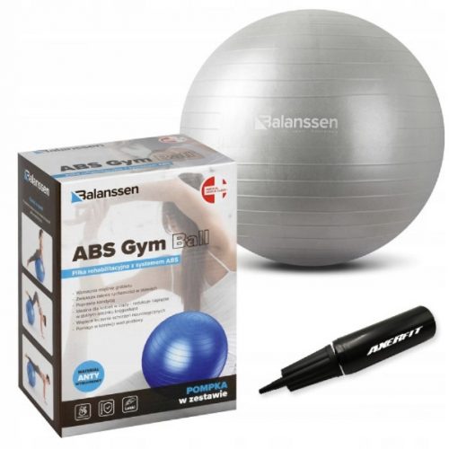  Balanssen Gym Ball 55 cm-es szürke rehabilitációs labda ABS rendszerrel