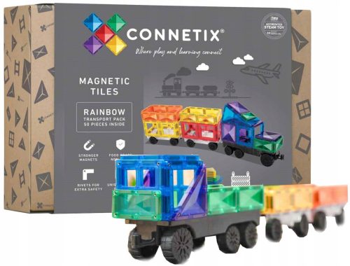  Connetix mágneses blokkok Connetix Rainbow Transport mágneses blokkok 50 db 50 db.