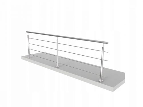 Kapaszkodó a lépcsőhöz - Rozsdamentes acél balustrade 3,0 MB 4xø12 mm H-90cm