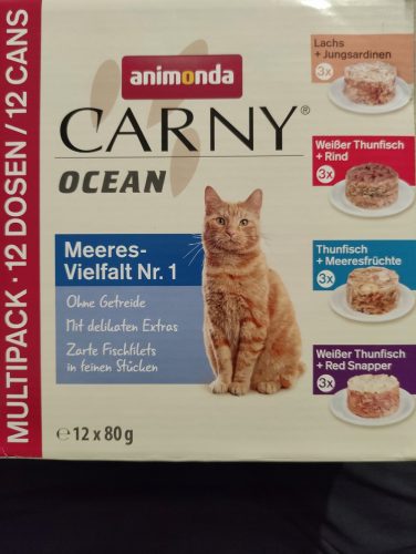 Konzerv macskáknak - Animonda Carny Ocean Mix íze a 12x80 g -os szettben