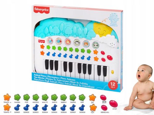 Gyermek hangszer - Piano Fisher Price interaktív gyermekek számára +12m