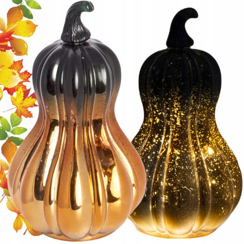 LED Pumpkin Figine üvegdekoráció lámpás 23x13