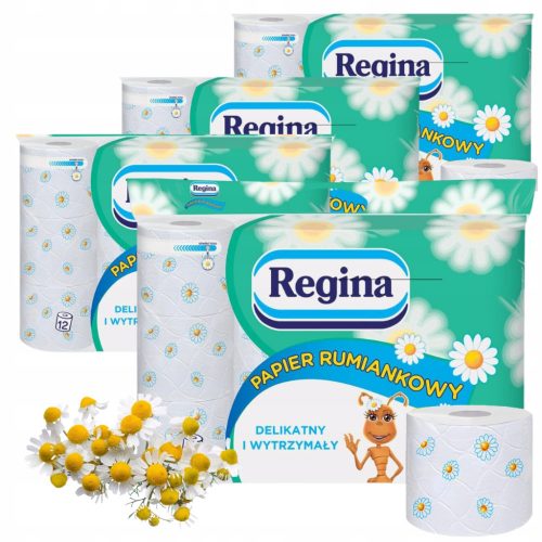 Vécé papír - Regina Chamomile WC -papírkészlet 48 görgő