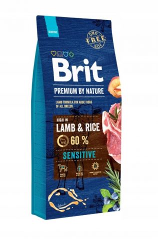  BRIT BY NATURE PREMIUM száraz kutyaeledel Sensitive bárány 15kg