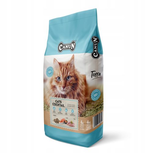 Granulátum macskáknak - Canun Terra Cats koktél 4kg felnőtt macskák számára