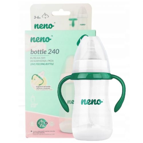 Bébiüveg - Ivó és tanulás üveg 240 ml 3-6 m neno