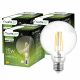 3x LED -es izzó E27 G95 8W Filament Globe Lumiled