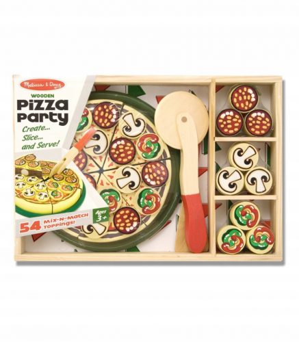  Melissa And Doug 10167 Fa Pizza szeleteléshez + kiegészítők