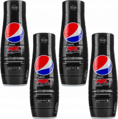  4X SODASTREAM PEPSI MAX SZIRUP CUKOR NÉLKÜL 440 ML