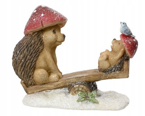  Figura dekoráció sündisznó Toadstool hinta madár