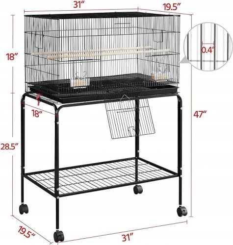 Ketrec, madárház - Ketrec papagájokhoz madarakhoz yaetech 78,5x49x118,5 cm a lábakon