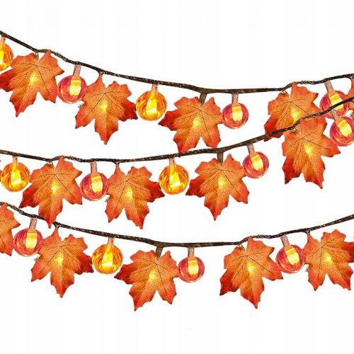 Girl és Garden Lights Pumpkin Maple Levelek 6m 40LED