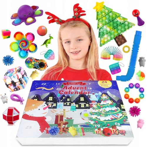 Squeeze játék - ADVENTI NAPTÁR ANTISTRESS JÁTÉK KÉSZLET FIDGET TOYS BUBBLE