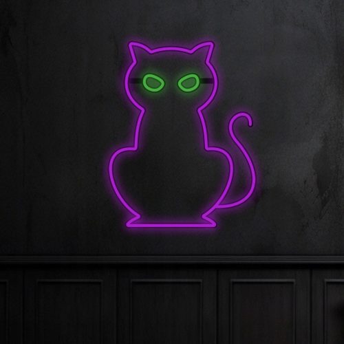 Neon LED Halloween 12 V Lamp Ledon Cat#3