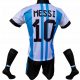 Kosárlabda ruhakészlet - Futballkészlet Messi Argentina T -phirt + rövidnadrág + Gaiters 134 cm