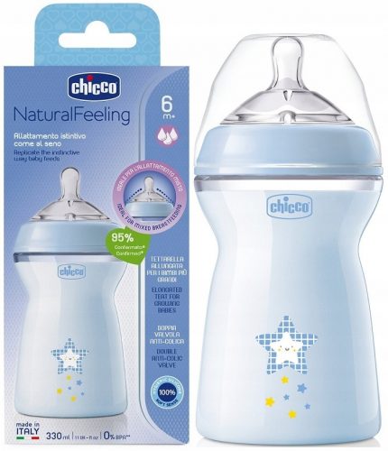 Bébiüveg - Chicco anti -colic palack természetes érzés + 330ml 6m +