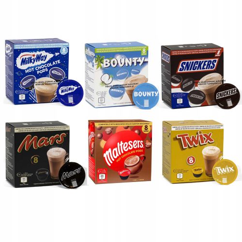 Dolce Gusto kapszulák csokoládé tejút Mars Twix Snickers Mars Bounty Malt