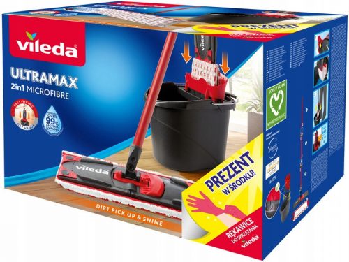 Vödör és lapos felmosó Vileda ultramax 2in1 FLAT MOP 35 cm