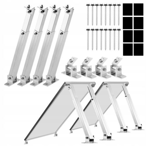 Fogantyú, állítható talp, 15-30 fok. ALU 2 PANELS fotovoltaikus panelhez