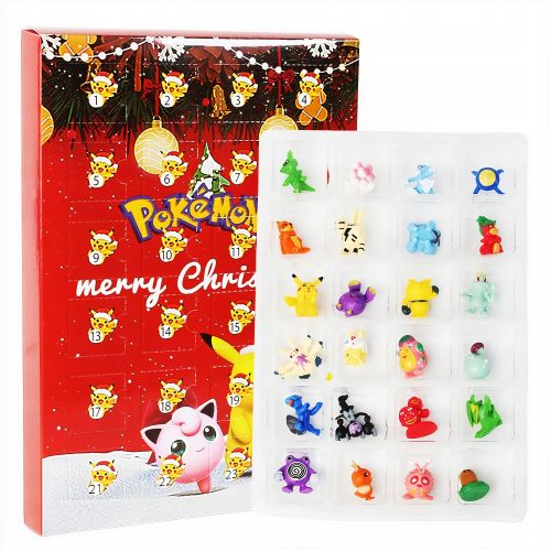 Adventi naptár - Advent Naptár Pokemon 24 db pokemon figurákkal