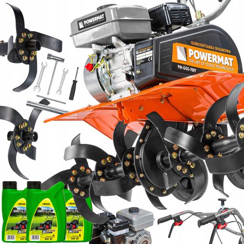 Rotációs kultivátor - Powermat rotavator 85 cm 5149 W 7 LE