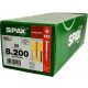 Spax facsavarok 8 x 200 mm 50 db.