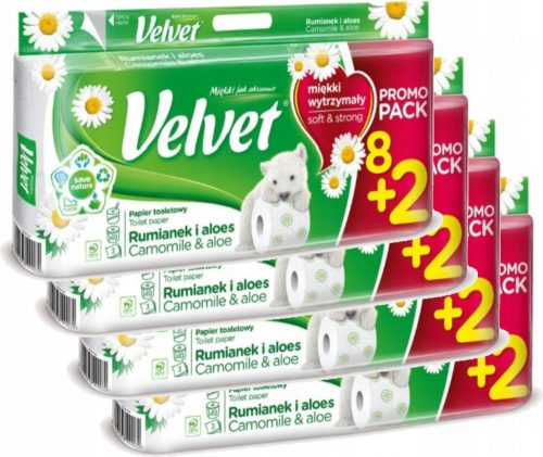 Vécé papír - Velvet Rumianek 4x8+2 görgő