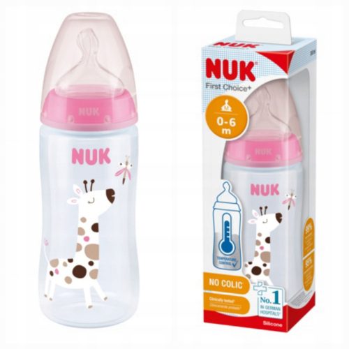 Bébiüveg - NUK anti-colic palack fc + sablonációs indikátor 300ml + teat 0-6m