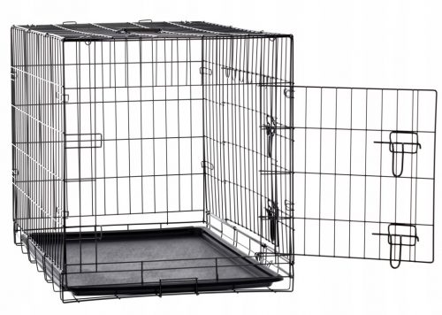  Kennel ketrec, járóka, szállító kutyának és macskának, 107x69x75,5cm, fém, L