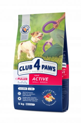  CLUB 4 PAWS szárazeledel kistestű aktív kutyák számára ACTIVE 5 kg