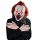 Latex horror LED maszk Pennywise Halloween cosplay bohóc parókával és fangokkal