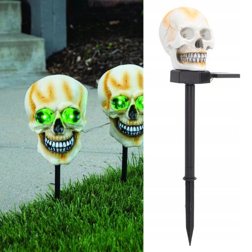 Halloween dekoráció Koponya Solar Lámpa 1 PC.