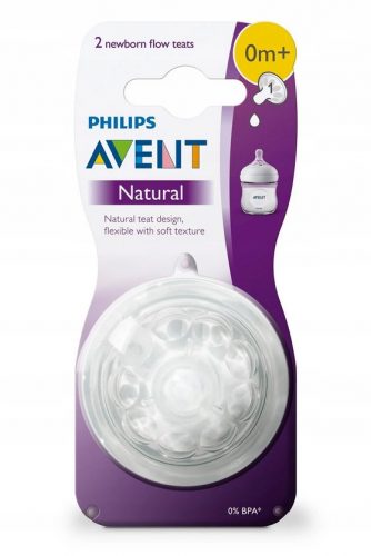 Szájrész cumisüveghez - Philips Avent Teat 2 db. A természetes 2,0 mini 0m+ palackhoz