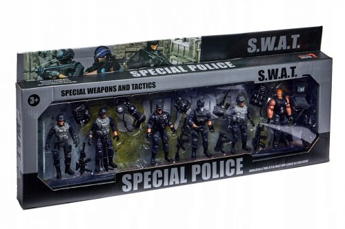  SWAT katonafigurák nagy készlete + felszerelés 6 db Army Mozgatható figura