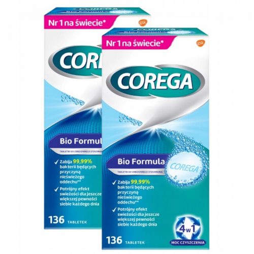  Corega Tabs Bio Formula tabletta fogsor tisztításhoz 136 db