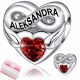  SILVER CHARMS HEART MEDANT INFINITY NÉV ALEKSANDRA OLA 925